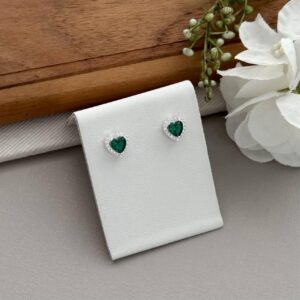 Brinco coração verde